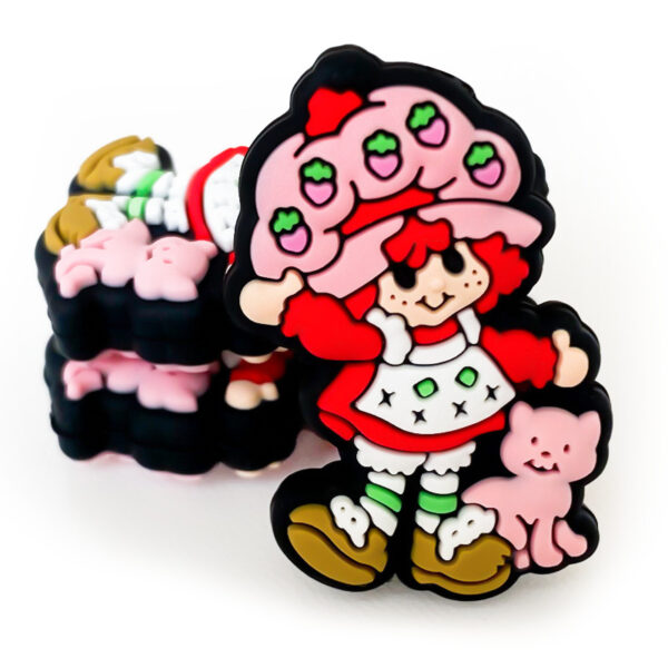 Wholesale Strawberry-shaped food-grade silicone beads