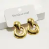 Wholesale 304 Stainless Steel Heart Shape Spiral Ion Plating (IP) Golden Plated Elegant Lady Commute Waterproof Non Tarnish Gold Ear Studs