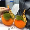 oly-16f69ab4d6ca45826ecf2765fcd990d4 Wholesale Good Persimmon pendant keychain imitation Rex rabbit fur small Persimmon car pendant cute plush schoolbag gift