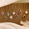 Titanic Gem Heart Necklace Classic Ocean Centerpiece Women's Jewelry Fashionable 304 Stainless Steel Copper Sweet Style Necklace