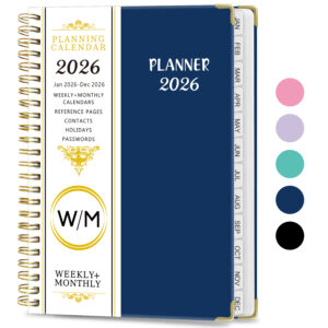 January 2026 - december 2026 / A5--Navy Blue