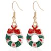 Wholesale Christmas Santa Claus Reindeer Snowflake Earrings