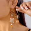 Wholesale Halloween Oil-Dripping Pumpkin Ghost Earrings