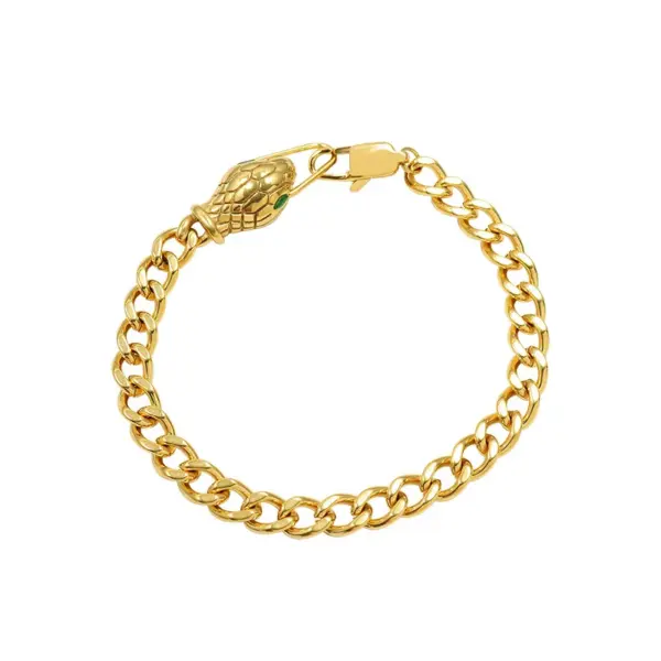 Wholesale PVD Coated Real Gold Plated 18K Gold Animal 304 Stainless Steel Fashion Waterproof Non Tarnish 304 Stainless Steel Bracelets