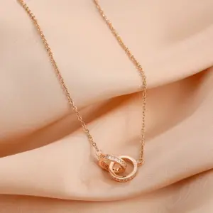 Rose Gold Full Diamond Double Ring
