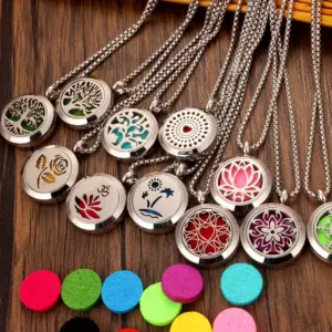 Wholesale Jewelry Casual Simple Style Life Tree 304 Stainless Steel Polishing Pendant Necklace Locket Necklace Box Chain