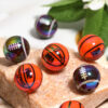 Wholesale Basketball and rugby ball colored acrylic beads