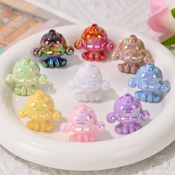 Wholesale Color-plated cute loose beads