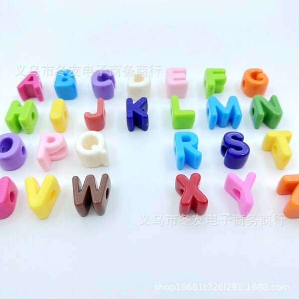 Wholesale Acrylic large-hole letter beads