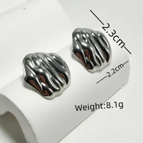 Wholesale 304 Stainless Steel Star Electroplating Golden Plated Elegant Commute Waterproof Non Tarnish Gold Silver Ear Studs