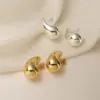 Wholesale 1 Pair Simple Style Commute Water Droplets Plating Copper Gold Plated Silver Plated Ear Studs