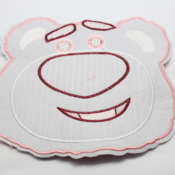 Wholesale Towel Embroidery Powder Bear Head Cloth Sticker Clothes Sticker Sweater Coat Down Jacket Repair Hole Decoration Hand-stitched Embroidery Patch