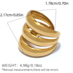 Gold / adjustable / A Ring