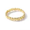 Wholesale PVD Coated Real Gold Plated Heart Stainless Steel Simple Style Waterproof Non Tarnish Rings