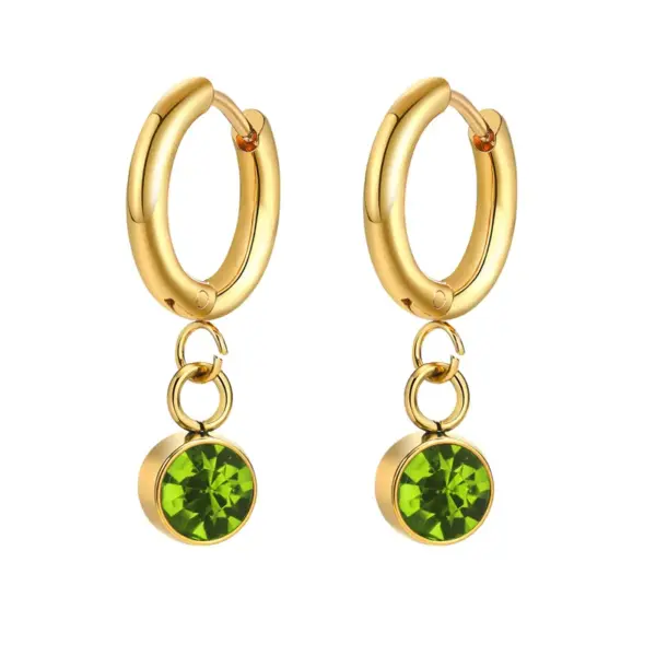 Wholesale PVD Coated Gold Plated Geometric 201 Stainless Steel Vintage Style Simple Style Waterproof Non Tarnish 304 Stainless Steel Earrings