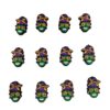 Wholesale e-commerce product: Green Gulu Head Silicone Cartoon Beads, wholesale from the factory, DIY silicone beads.