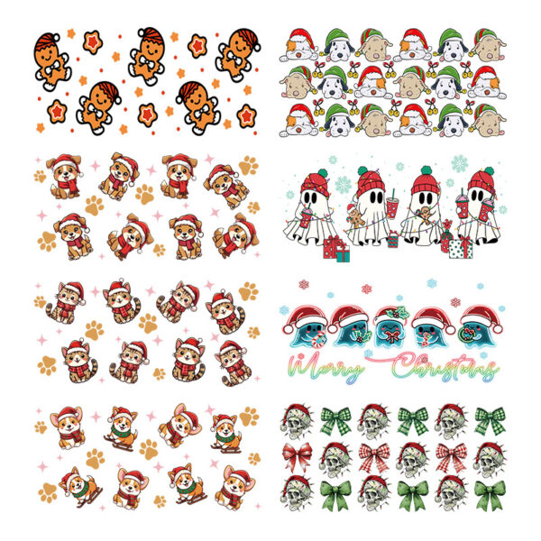 Wholesale Uv Transfer Sticker Glass Cup Crystal Label Crystal Sticker Cross-Border Exclusive for 16oz Glass Cup Special Sticker 23Cmx11Cm