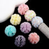 Wholesale Colorful rose luminous flower ball clay drill ball straight hole beads DIY
