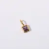 Wholesale 304 Stainless Steel Geometric PVD Coated Zircon 18K Real Gold Plated Simple Style Classic Style Waterproof Non Tarnish Plating Inlay