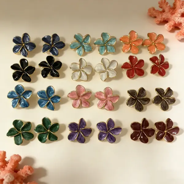 Wholesale For Unisex Irregular Stud Earrings In 304 Stainless Steel Featuring Hypoallergenic 18K Real Gold PVD Coated Plating