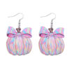 oly-1752f993cca9da540c784ef5fe5efafb Wholesale Cross-Border New Bow Painted Pumpkin Pendant Earrings Wooden Double-Sided Thanksgiving Christmas New Year Gift