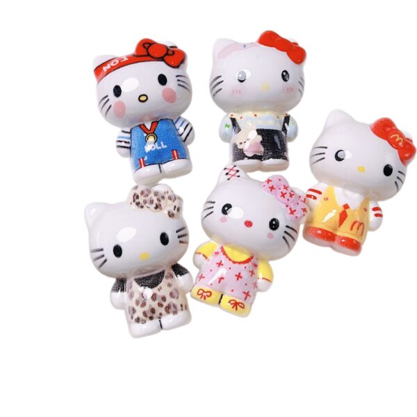 Wholesale Acrylic Cartoon Standing Cat Straight Hole Loose Beads