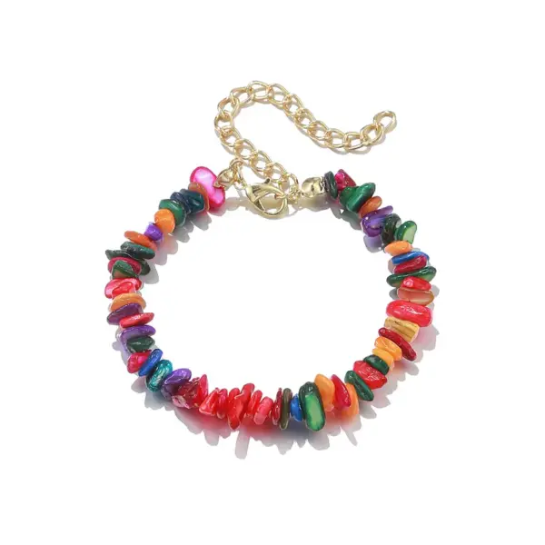 Beach Geometric Natural Stone Turquoise Bracelets In Bulk