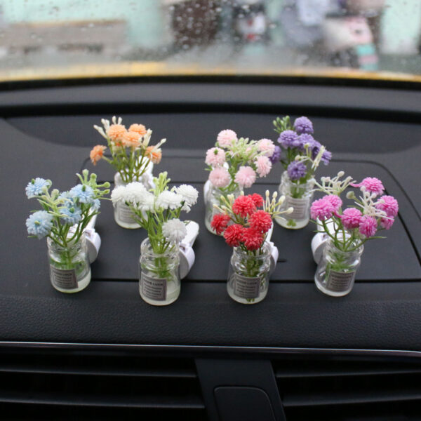 Wholesale Baby's breath glass vase car air conditioner vent perfume clip