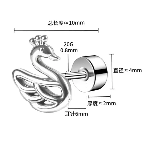 Wholesale Stainless Steel Animal Pattern Ear Cuff Devil Head Butterfly Spider Design Unisex Fairy Style Titanium Jewelry Ear Studs