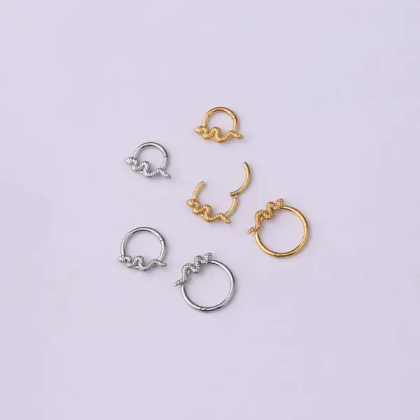 316L Stainless Steel No Inlaid Ear Cartilage Rings & Studs Animal Waterproof Non Tarnish Surgical Steel