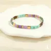 Wholesale Hawaiian Bohemian Streetwear Square Copper Beaded Stoving Varnish Plating 18k Gold Plated Bracelets