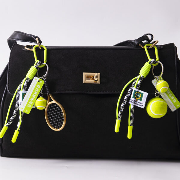 Wholesale Tennis Keychain Sports Series Bag Pendant Woven Rope
