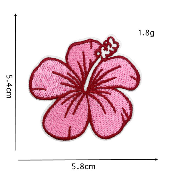 Wholesale Cross-border New Summer Hawaiian Series Embroidered Cloth Stickers Cartoon Flower Letters Patch Children's Decorative Stickers