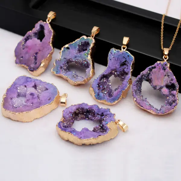 Wholesale Retro Irregular Agate Plating Jewelry Accessories