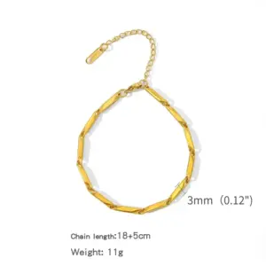 Zhslg04 (Stick Bracelet) / 18K Vacuum Vapor Plating