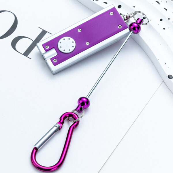 Wholesale DIY Beaded LED Carabiner Light, Square LED Mini Flashlight, Portable Flashlight, Outdoor Camping Lighting