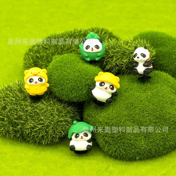 Wholesale Cross-border in stock Cartoon Animal Panda Garden Shoe Buckle Shoe Accessories 3D Hole Shoe Buckle Shoe Flower Decoration Accessories