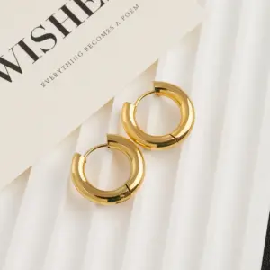 Gold Pigment Ring Earrings