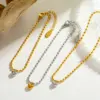 oly-177f48864c5b7762ff29b1c2da39fd1f Wholesale PVD Coated 18K Gold Plated Heart Shape 201 Stainless Steel 304 Stainless Steel Casual Sweet Waterproof Non Tarnish 201 Stainless Steel Necklace