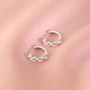 Pearl earrings (copper) silver