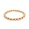 Wholesale Copper Ig Style Color Block Beaded Knitting Bracelets