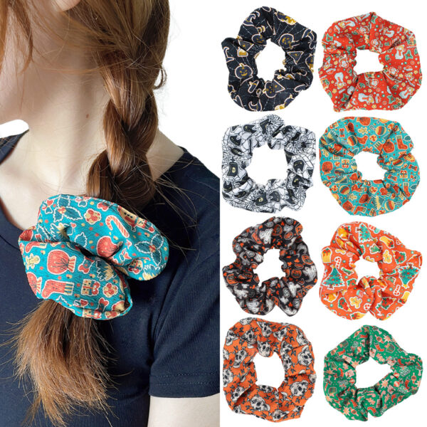 Wholesale Wind sausage circle Christmas suit gift Hair Scrunchies