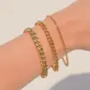 oly-1798e334aad4501e8783590e6c141496 Wholesale PVD Coated 14K Gold Real Gold Plated U Shape Stainless Steel Fashion Waterproof Non Tarnish 304 Stainless Steel Bracelets
