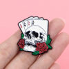 Wholesale Halloween Cartoon Metal Skull Brooch Badge