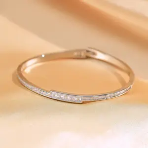 Silver Square Zircon Diamond Bracelet