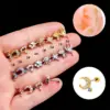 Wholesale 1 Piece 316L Stainless Steel Copper Zircon Ear Cartilage Rings & Studs Star Moon Butterfly Waterproof Non Tarnish Surgical Steel