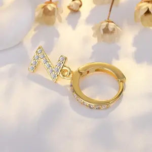 Ear Clip Letters Z Only (14K Yellow Gold) / Copper Plating 14K Real Gold