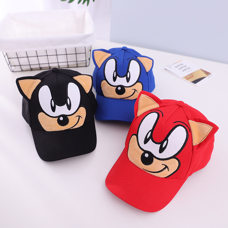 Wholesale the Hedgehog Chilen's Baseball Cap Korean Version Cartoon Ser Mouse Peaked Cap Spring and Autumn New Boy Hat