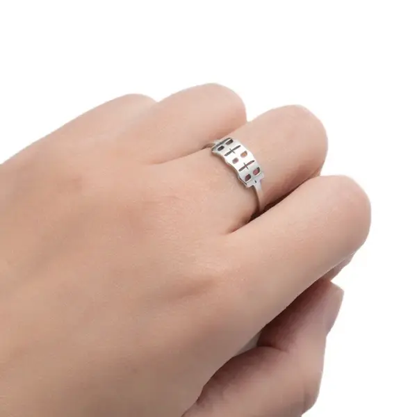 Wholesale PVD Coated 18K Gold Real Gold Plated Number 201 Stainless Steel Fashion Waterproof Non Tarnish Open Ring