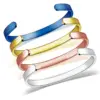 Wholesale Fashion C Shape Letter Stainless Steel Bangle